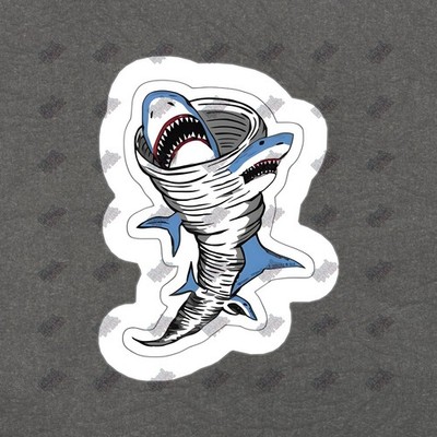 Shark Tornado Vinyl Sticker Fun Decal for Laptops, Water Bottles & #956046