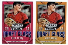 Nick Burdi 2014 Panini Prizm Draft Class Prizms Red & Orange #44 2 Card Lot
