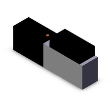 1pk SMC CORPORATION VFS2100-5FZ Solenoid Valve, 2-Position Single, 24VDC, N