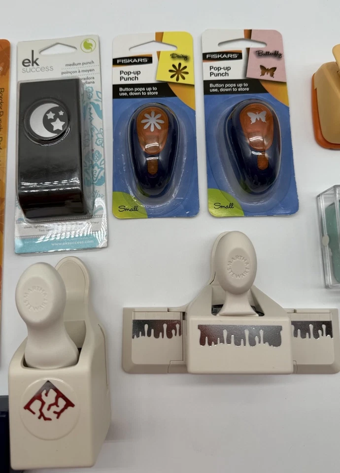 Fiskars и другие бренды Craft бумаги дырокола лот из 9 различных размеров темы новый б/у - Изображение 3 из 4