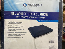 Meridian Gel Wheelchair Cushion with Water Resistant Cover, 16" x 18" x 2"