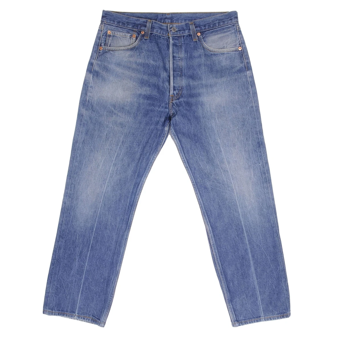 VINTAGE LEVIS 501 JEANS INDIGO 1990S SIZE W34 L28 MADE IN USA | eBay