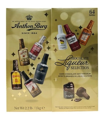 Anthon Berg Dark Chocolate Liqr Liq 2.2 Lbs 64 Bottles.
