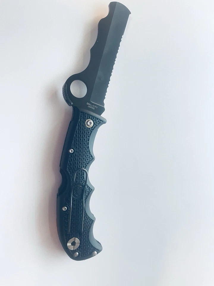 Cuchillo Spyderco Asistente de Rescate Frn Cuchillo Plegable con Clip Japón Foto 3 de 4