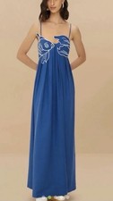 Farm Rio Women Blue Koi Fish Dress Blue Medium RARE -SOLD OUT