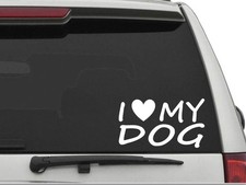 I LOVE MY DOG Sticker Decal FREE SHIPPING HEART Car Truck CW1667