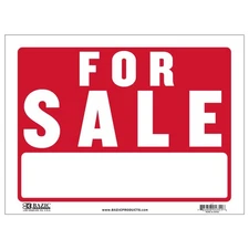 BAZIC 12" X 16" For Sale Sign, pack of 24