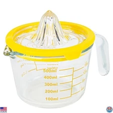 Cartman Yellow Manual Citrus Juicer - Handheld Lemon & Orange Squeezer Reamer