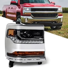 HID/Xenon Headlight Assembly Compatible with Chevy RH Passenger Chrome