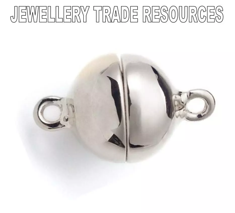 10mm .925 Sterling Silver Magnetic Clasp for Bracelets and Necklaces