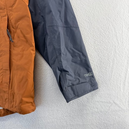 LL Ban Jacket Men's Medium Tall Gray Orange Tek Rain Waterproof Grop Hiking - Picture 2 of 9