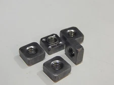 MS27128-23 BLACK STEEL SQUARE 1/4" WELD NUT - LOT OF 5 NUTS