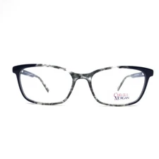 Chelsea Morgan CM20219 TORT/BLUE Eyeglasses Frames Blue acetate gray 53-17-140