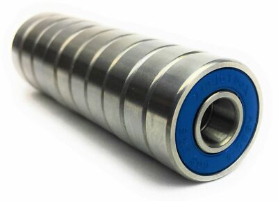 10PCS 608-2RS ABEC 5 Ball Stainless Bearings, Skateboard Roller Wheel, Blue