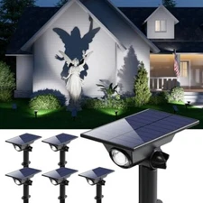 6 Pack Solar Power Spot Lights Outdoor Waterproof LED Dusk to Dawn Landscape 