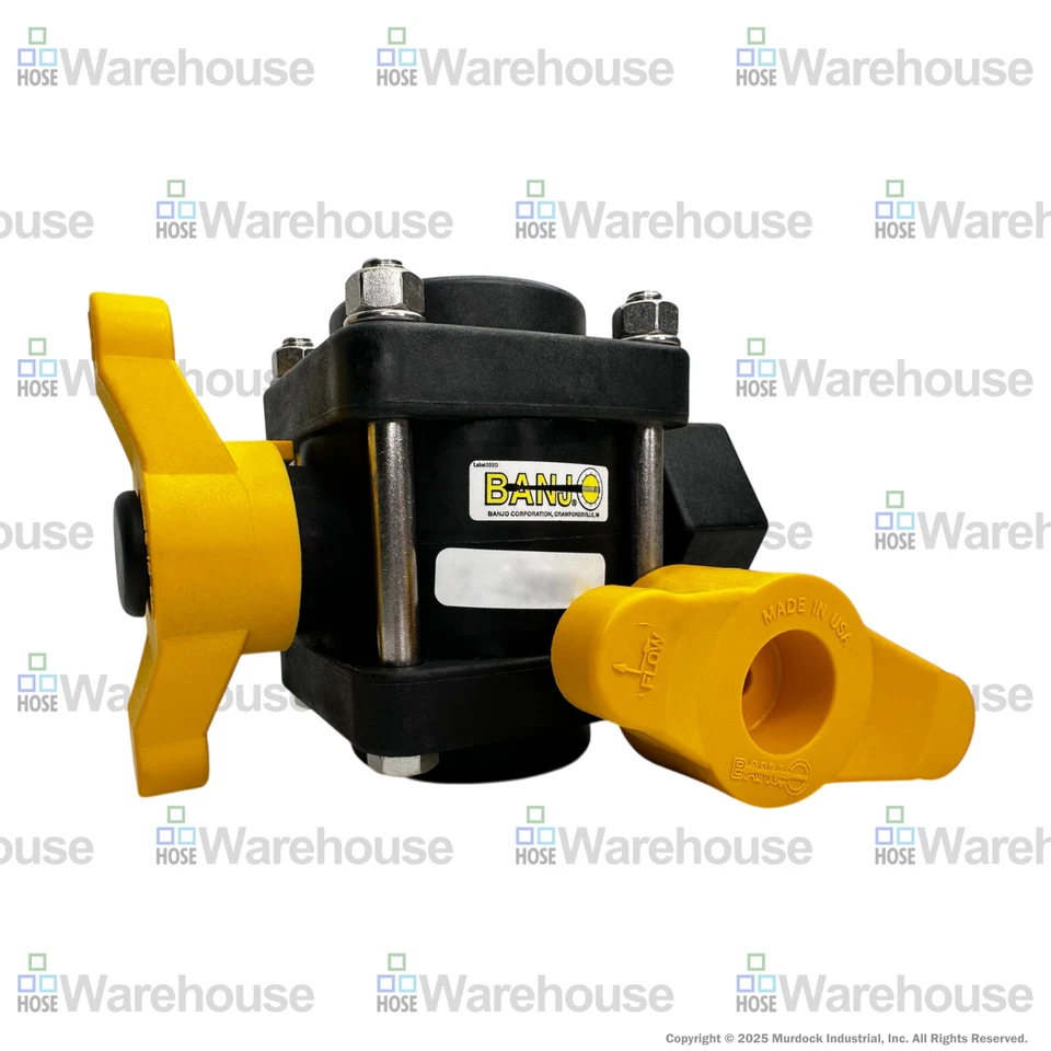 Genuine Banjo 1¼" 3-Way Side V125SL-V20353TS | w/ V20353TS Handle | Full Port - Image 3 of 4