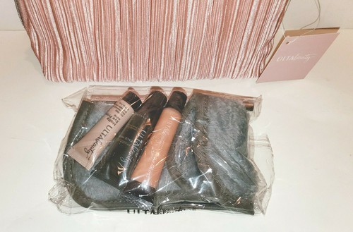 ULTA BRAND PEACH ZIPPER COSMETIC CASE FALL 2021 PRODUCTS MAKE UP SAMPLER CASE - Picture 3 of 6