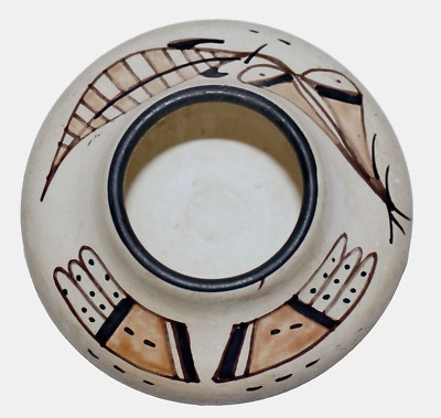 Vintage Native American Artisan J.L.J Isleta Native Pueblo Mini Seed Bowl