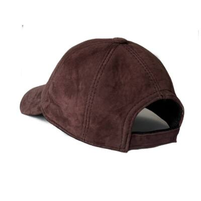 Handmade Real Sheepskin Suede Leather Baseball Cap