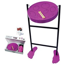 Panyard Jumbie Jam Deluxe Steel Drum Kit - Tube Stand - Purple W1068 