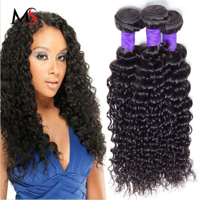 3 Bundles 12inch Unprocessed Virgin Peruvian Hair Deep Wave Human
