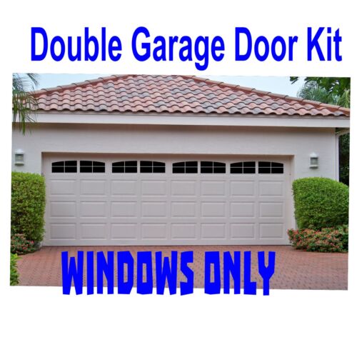 Faux Windows Garage Door Vinyl Decals, Cottage Style Garage Door Hardware Kit