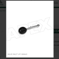 VALVE INLET UF1 BANJO # 1947
