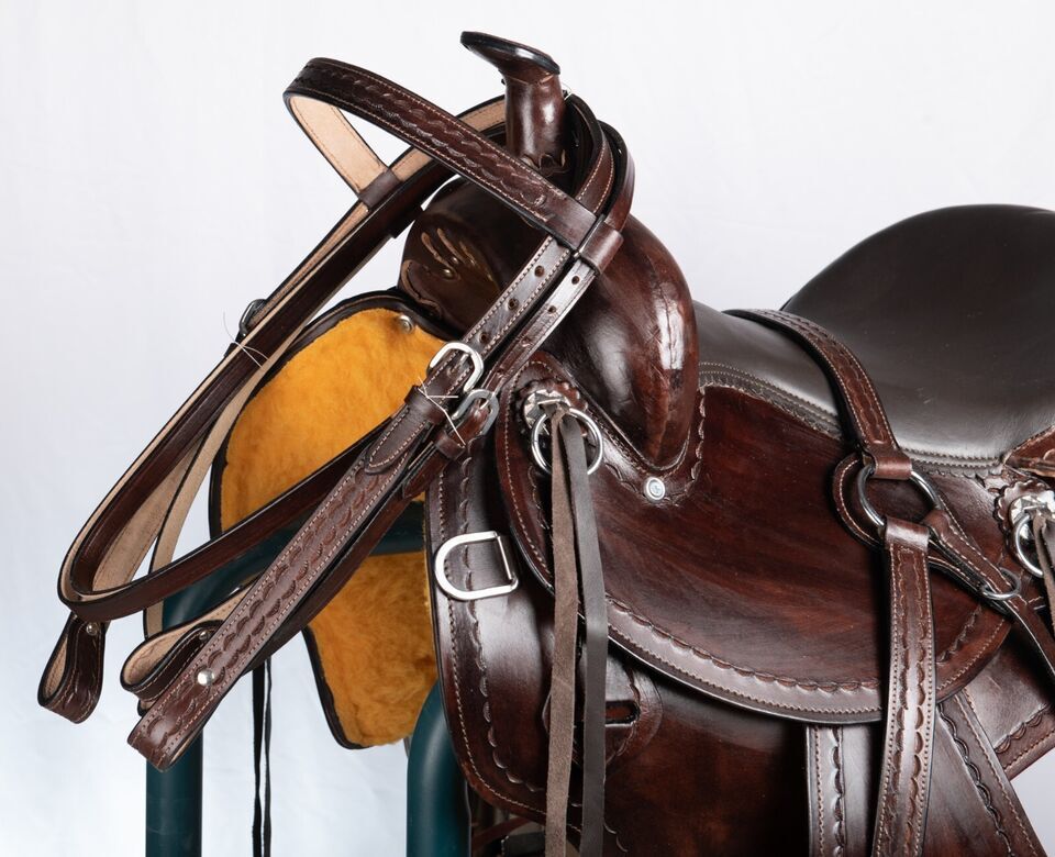 Selle Western Orlov Hill (cuir, Taille 15-16-17-18, Traditionnelle, Neuve)