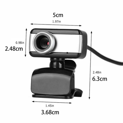 480P Webcam USB 2.0 Web Camera Built-in Microphone for Windows PC - Photo 3/6