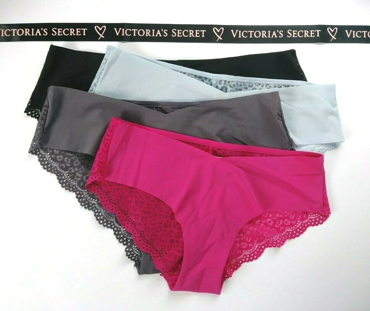 Victorias Secret SEAMLESS No Show CHEEKY Panty SEXY NWT Raw MESH LACE Back  VS