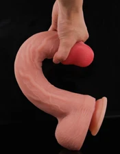 14 Inch Huge Big Dildo Suction Cup Soft Realistic Silicone Penis Sex Toys Women