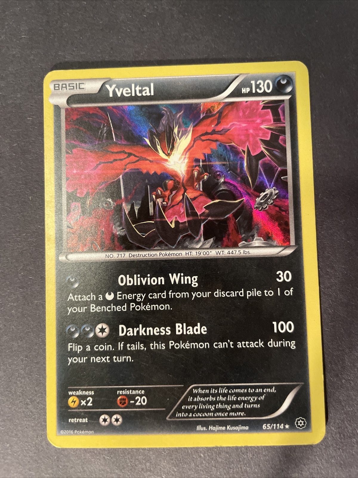 Yveltal 65/114 - Steam Siege - LP - Pokemon Card Halo