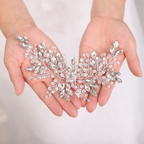 Wedding Hairstyles Jewellery Silver Headdress Rhinestone head jewelry Crystal - Picture 6 of 10