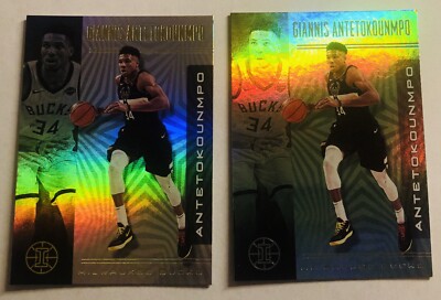GIANNIS ANTETOKOUNMPO 2019-20 ILLUSIONS #26 EMERALD PARALLEL + BASE