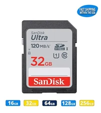 Sandisk SD Card 16GB 32GB 64GB 128GB Ultra Memory Card Camera Trail Cam Computer