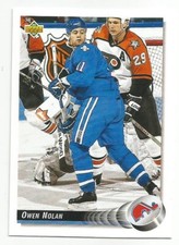 OWEN NOLAN 1992-93 UPPER DECK CARD MINT CONDITION