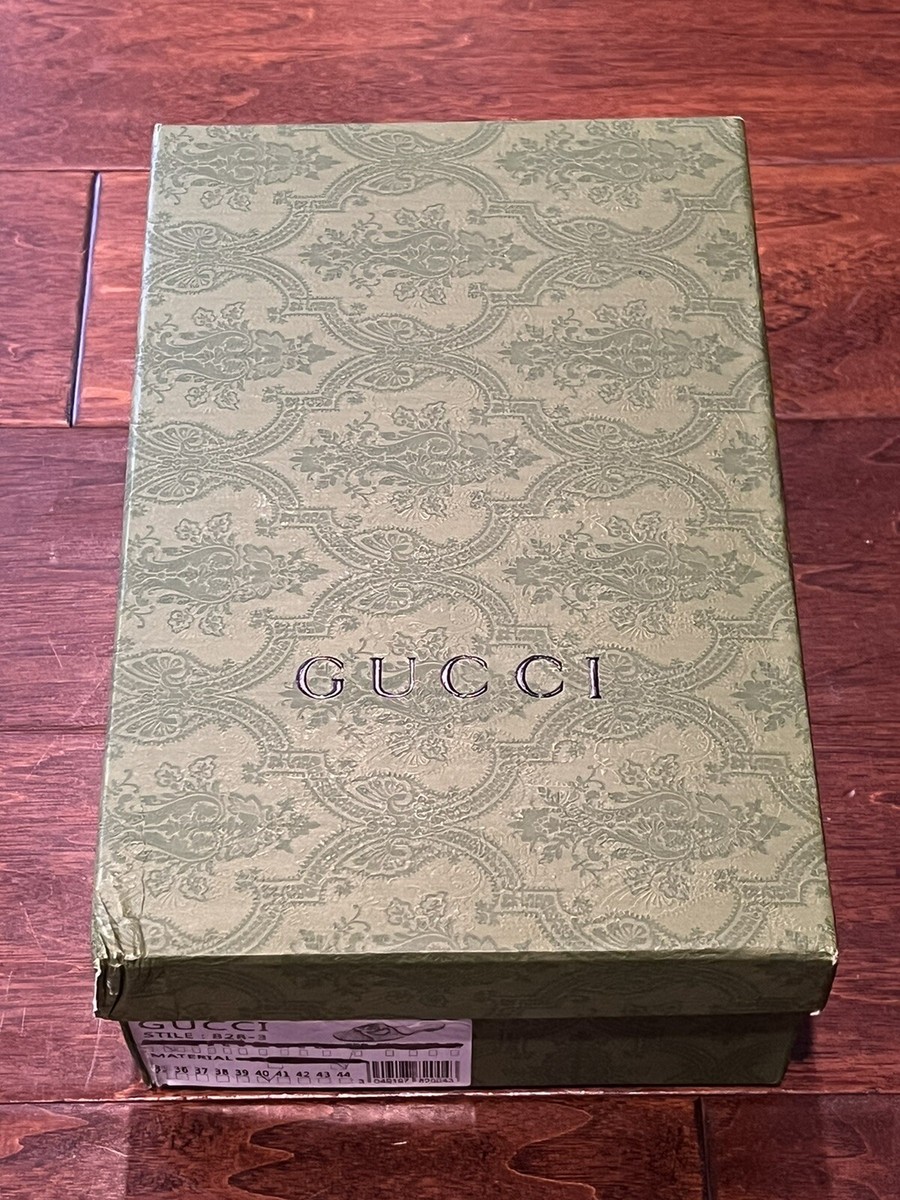 Gucci Green Empty Shoe Purse Storage Gift Box & Tissue Paper 11