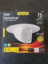 Feit 5  6  75-Watt Equivalent Bright White 3000K  LED Downlight Flood Light