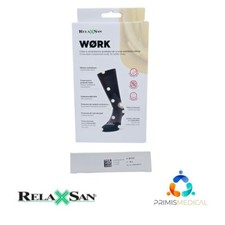 RelaxSan W100 Work Knee High Compression Socks for Safety Shoes Black Size 4/L