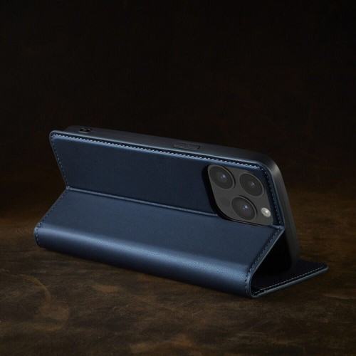 Flip Leather Wallet Magnetic Case for iPhone 16 15 14 13 12 11 XS XR 7 8 Plus SE - Picture 60 of 85