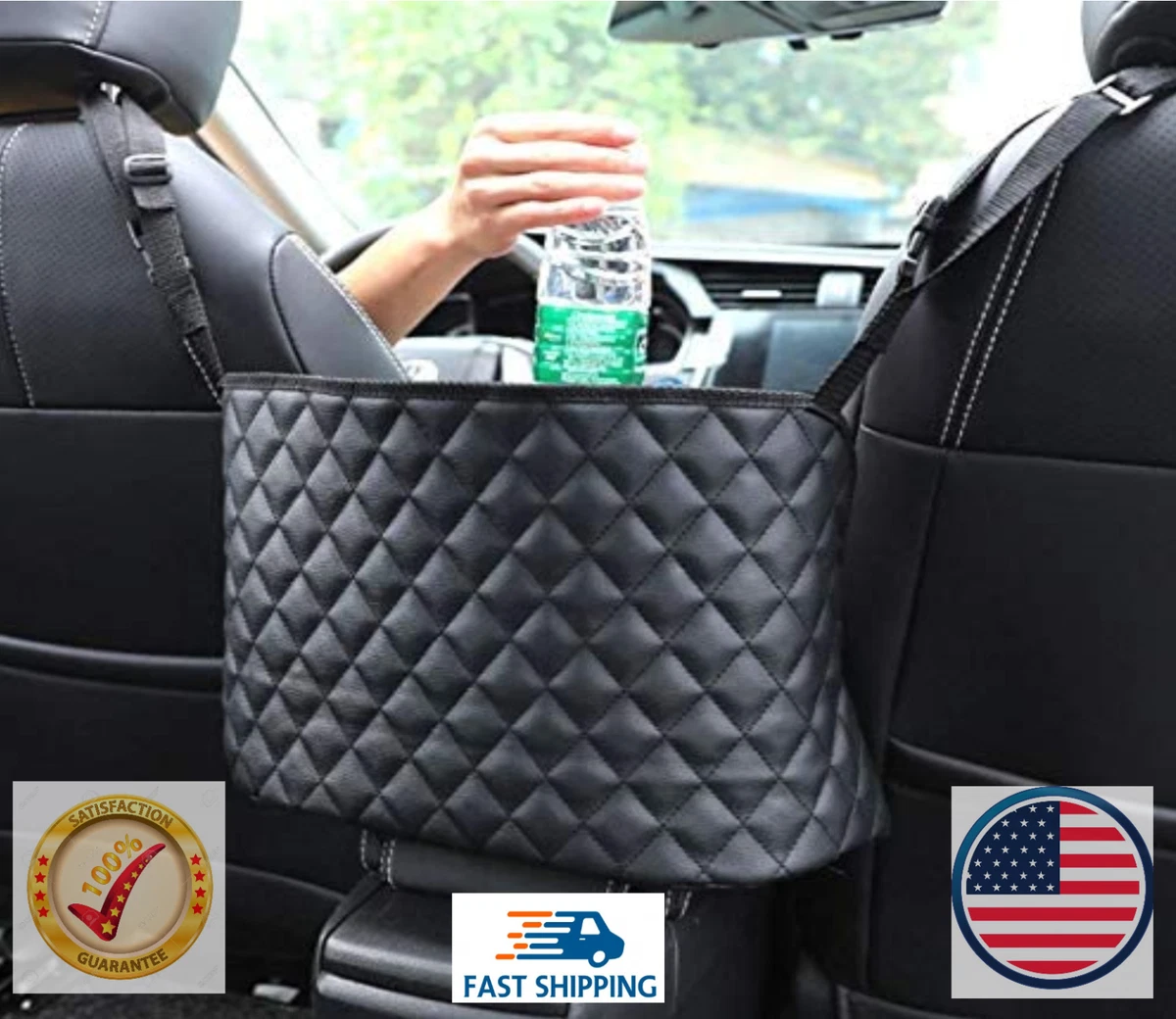 Car Handbag Holder Car Mesh Organizer Net Pocket Purse/Book/Phone Holder  Tissue Box 3-IN-1 Auto Interior – the best products in the Joom Geek online  store