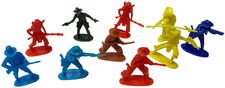 PLASTIC 2" WESTERN TOY COWBOYS AND INDIANS ASSORTED FIGURES LOT OF 10