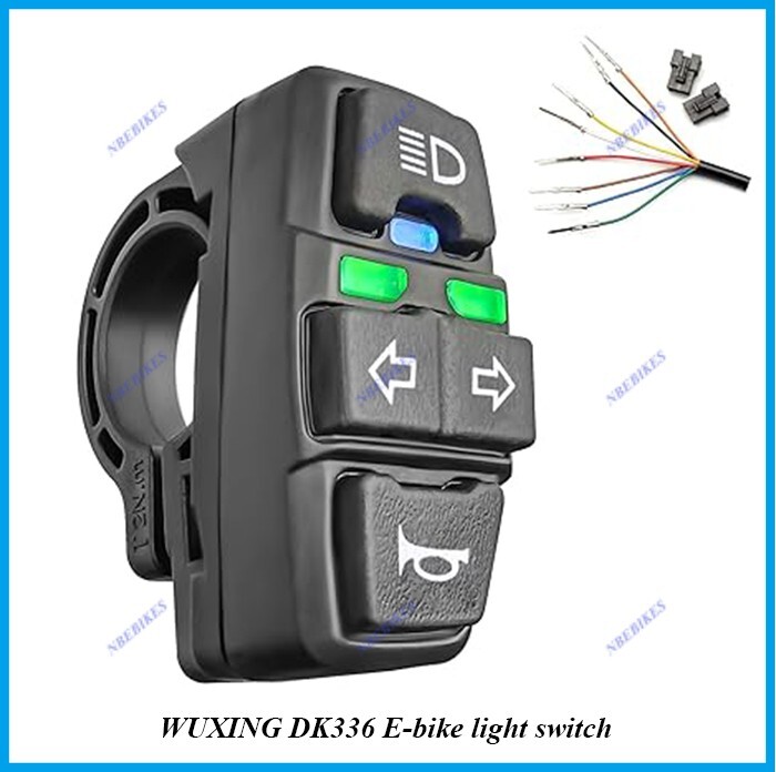 WUXING DK336 24-72V Ebike Lamp and Horn Switch for Motorcycle
