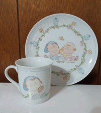 Vtg Fabrizio Bumpkins Plate Cup Dish Set 1985 George Good Children's Dishes