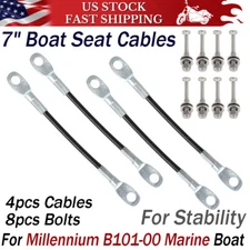4 Set 7" Boat Seat Cables w/ Bolts For Millennium B101-00 Marine Boat -Stability
