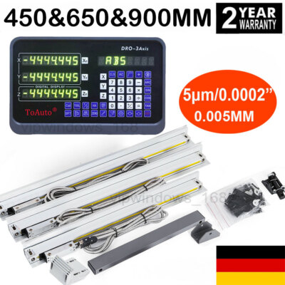 3Achsen Digitalanzeige Dro Lineare Skala 450+650+900mm 5µm Hohe Präzision CNC