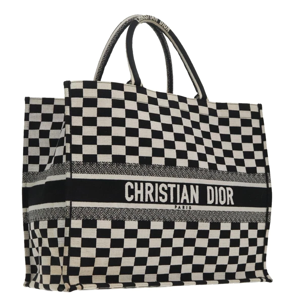 Sac fourre tout Dior Book toile blanche authentique