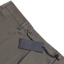 Zanella NWT Chinos / Casual Pants Size 34 US Parker In Solid Gray Cotton Blend
