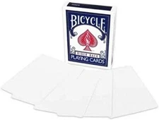 DOUBLE BLANK Bicycle Gaff Deck Regular Index Magic Trick Playing Cards ColorVary