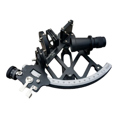 Sestante Nautico Tamaya 1712 Funzionante Sextant Marine 9" Nero Navigazione Regalo - Foto 3 di 7